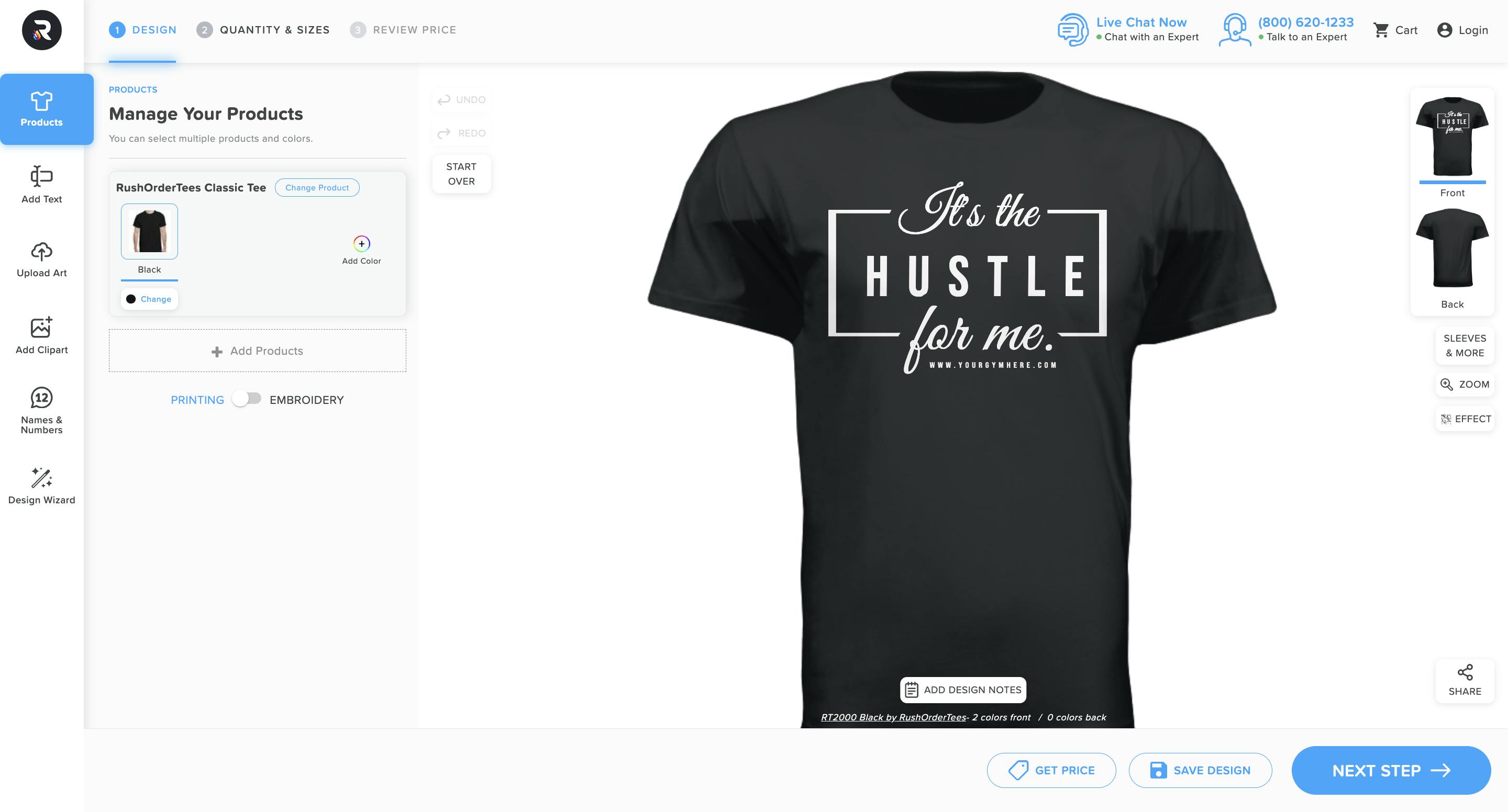 T shirt store design online